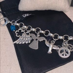 Ole Silver Plated Angels Charm Bracelet